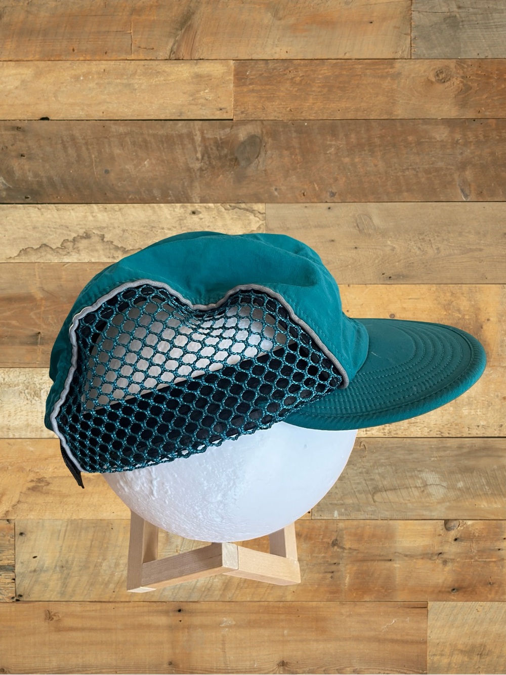 Raised By Wolves Mesh Running Cap Teal Reflective Trim Adjustable - Picture 7 of 9